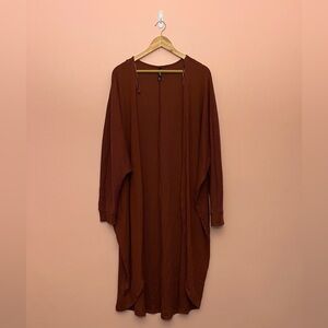 Torrid Size 3 Rust Ribbed Lightweight Duster Cardigan
